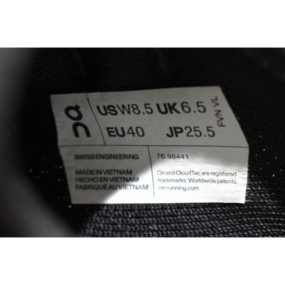 On Cloudeasy Womens Running Athletic Sneaker Black White 76.98441  US 8.5 EU 40 - Picture 16 of 16